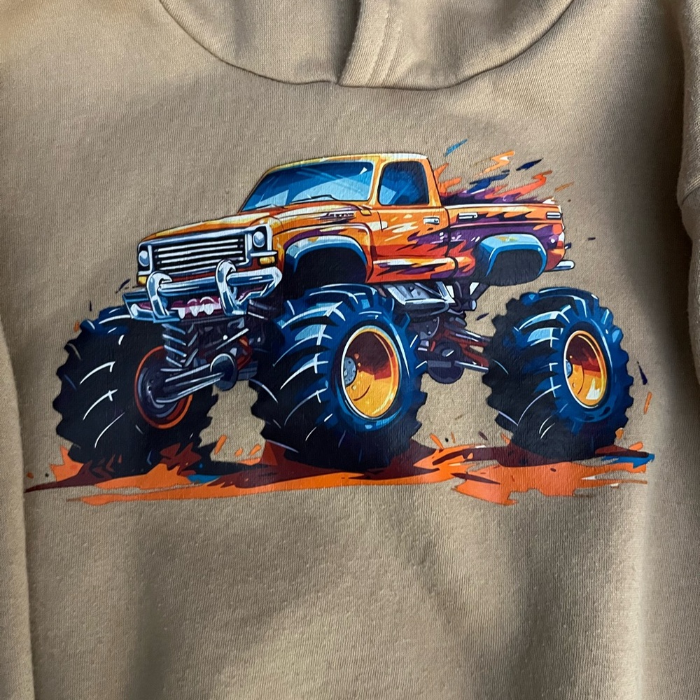 Monster Truck Kids Hoodie - Picture 2 of 4